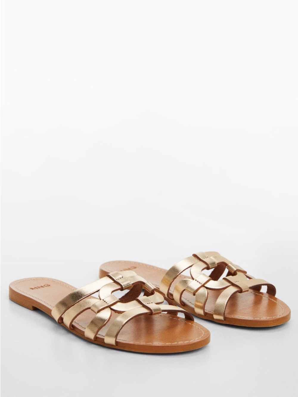 Mango Leather Straps Sandals - 7 1/2 (EUR 38) - Picture 2 of 5